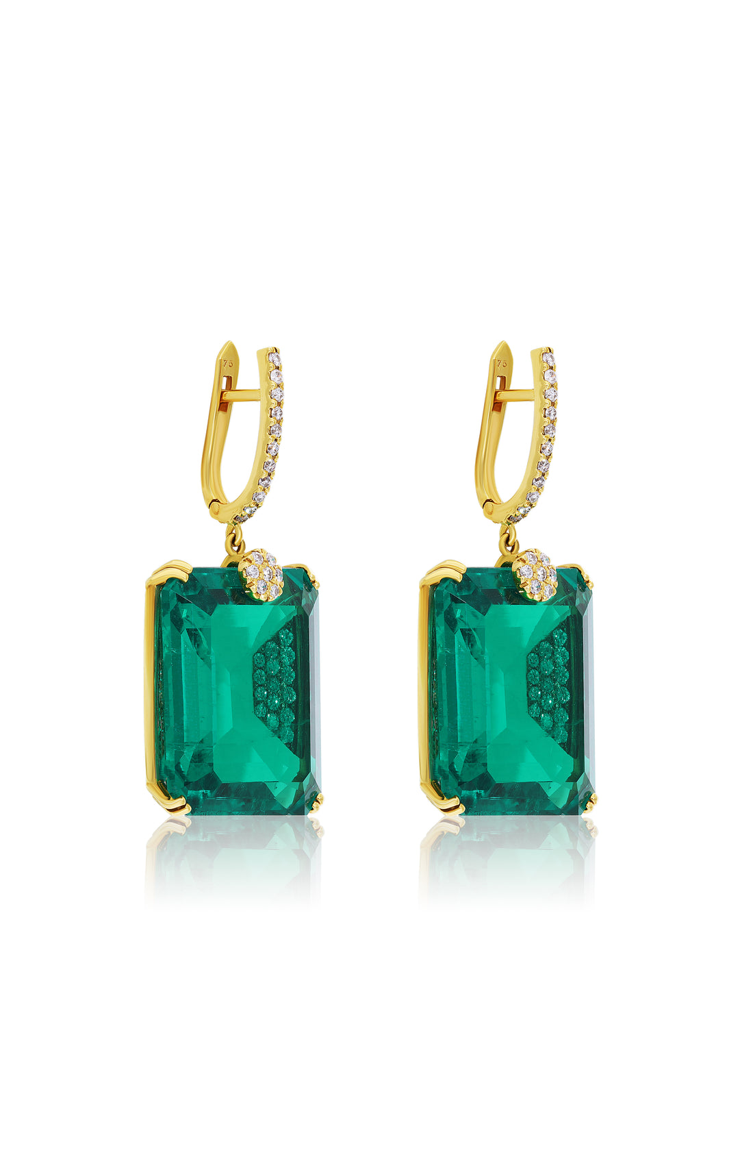 Emerald Aura Drop Earrings
