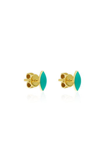 Élan Marquise Stud Earrings – Emerald Green
