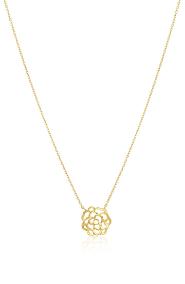 Golden Peony Bloom Necklace