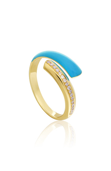 Aurora Curve Ring (Blue)