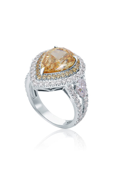 Golden Radiance Halo Ring